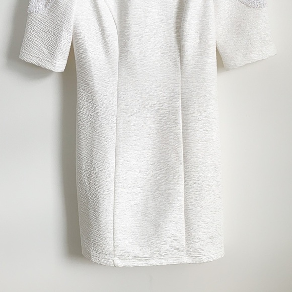 Keepsake The Label White Sequined Short Sleeve Mini Dress small - Picture 6 of 10